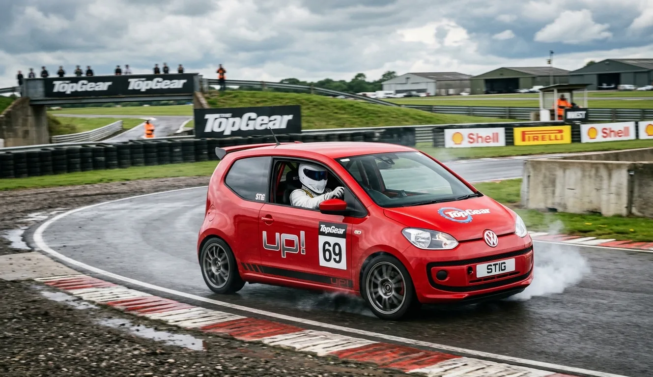 VW Up! on the Top Gear track with the Stig